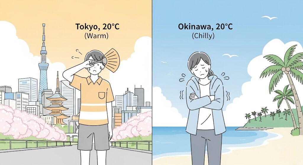 沖縄の20度は暑いか寒いか？本土との違い