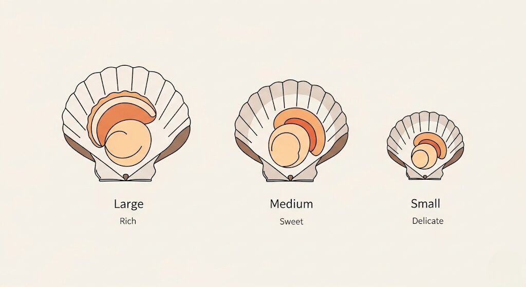 必見！ホタテの大きさと味の違いとは？