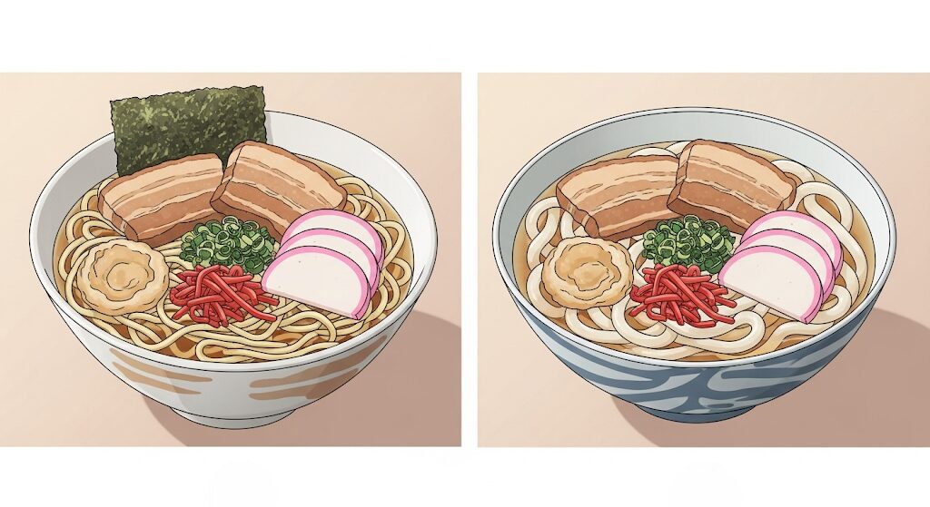 うどんは代用可能？食感と味の違いを比較
