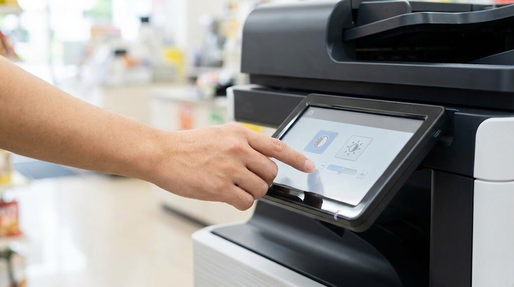 コンビニのマルチコピー機で白黒印刷する操作方法