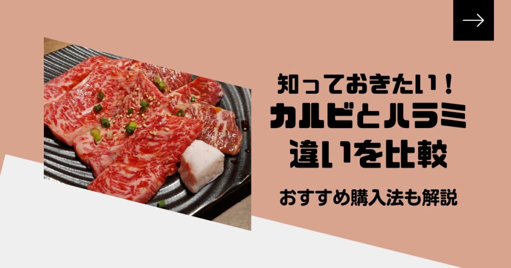 カルビとハラミの違いを徹底比較！味やカロリーとふるさと納税活用術