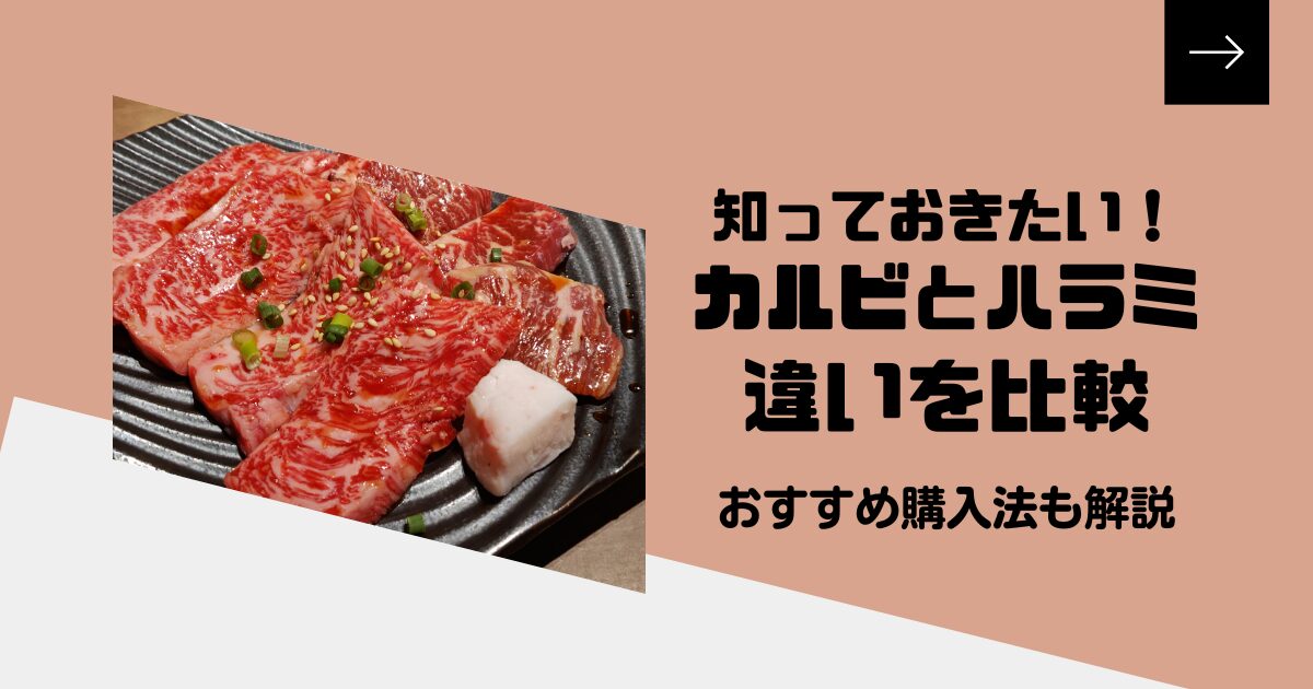 カルビとハラミの違いを徹底比較！味やカロリーとふるさと納税活用術