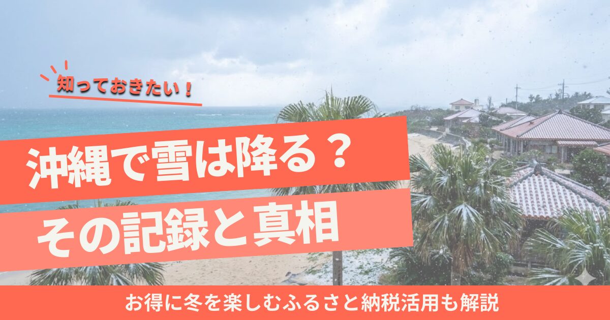 沖縄で雪の記録と真相を解説！お得に冬を楽しむふるさと納税活用