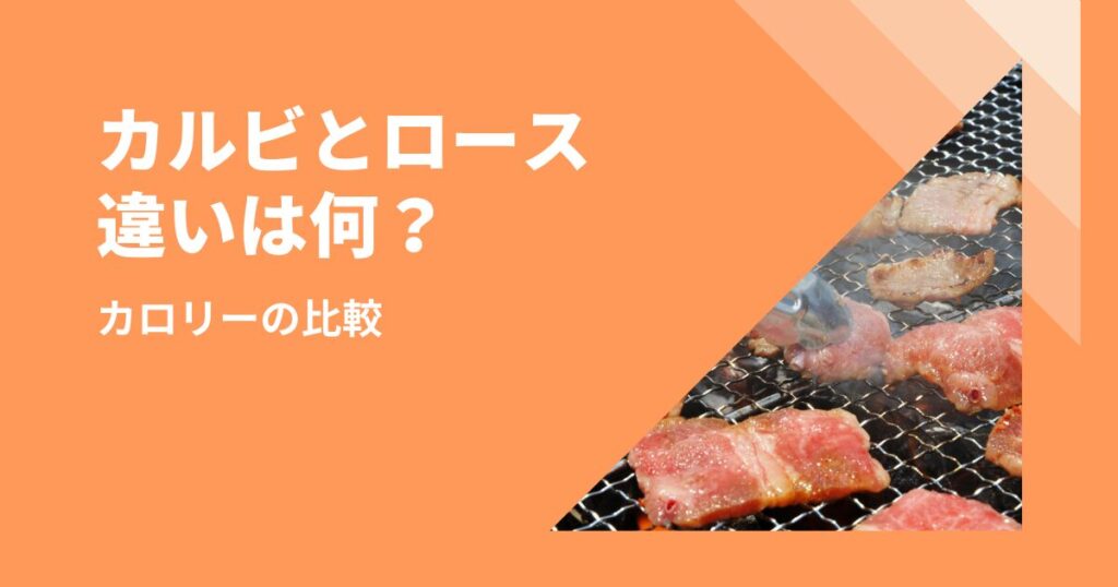 カルビとロースの違いは何?カロリーの比較とふるさと納税活用術